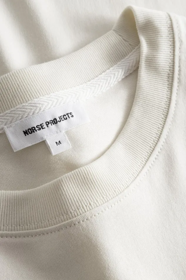 Men Johannes Organic Kanonbadsvej Print Tshirt Enamel White Norse Projects TShirts