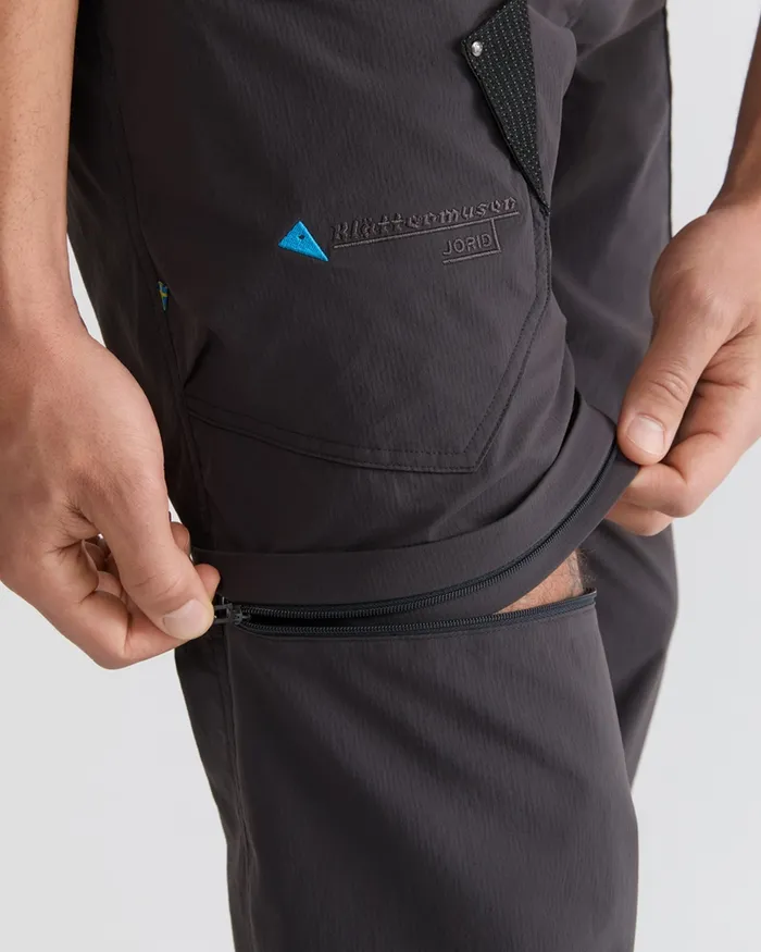 Men Jorid Zip Off Pants Raven Klttermusen Pants