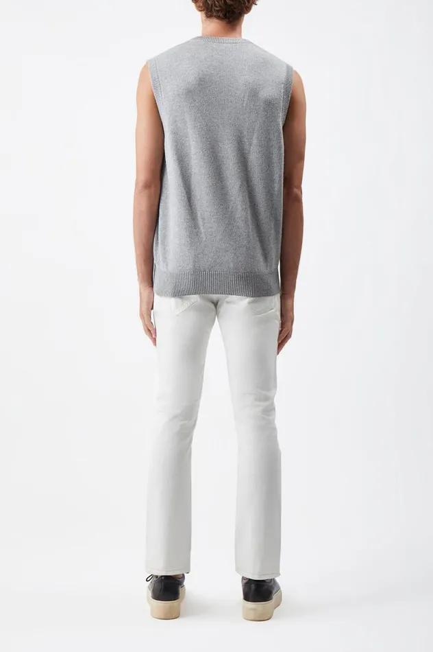 Men Knitwear Gabriela Hearst Fielding Knit Vest In Heather Grey Cashmere