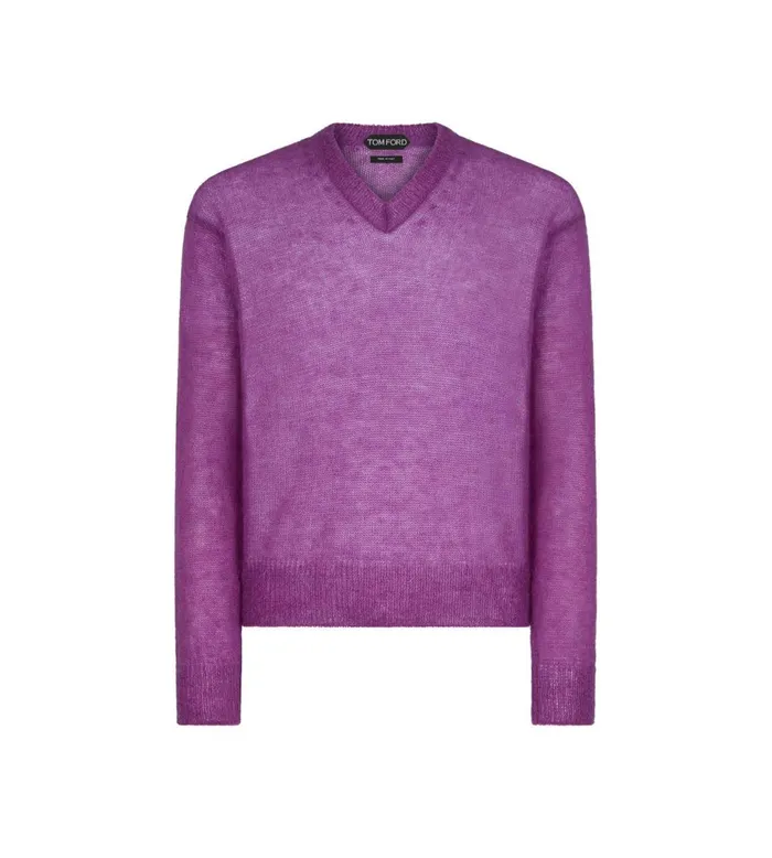 Men Knitwear Tom Ford Mohair Blend VNeck Sweater