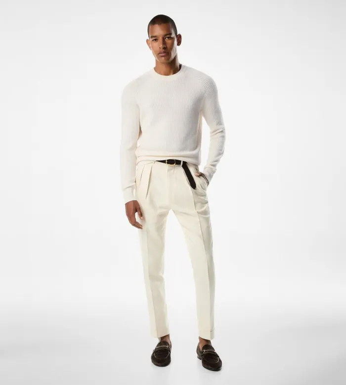 Men Knitwear Tom Ford Textured Stitch Crewneck Men Knitwear Tom Ford Textured Stitch Crewneck