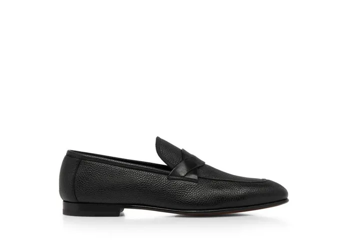 Men Loafers Tom Ford Grain Leather Sean Twisted Band Loafer