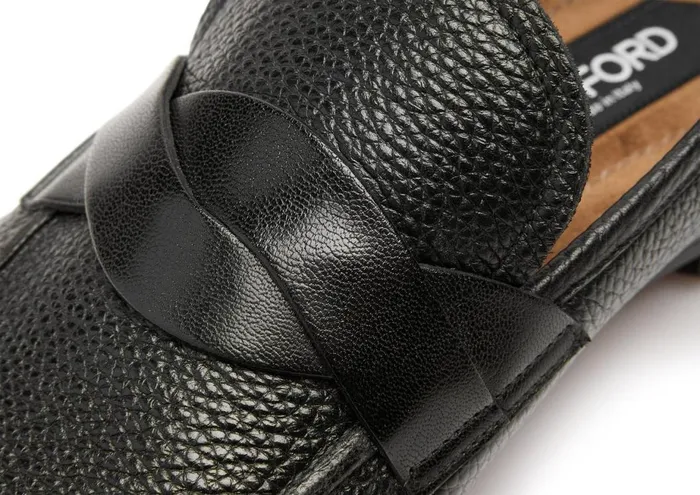 Men Loafers Tom Ford Grain Leather Sean Twisted Band Loafer Men Loafers Tom Ford Grain Leather Sean Twisted Band Loafer
