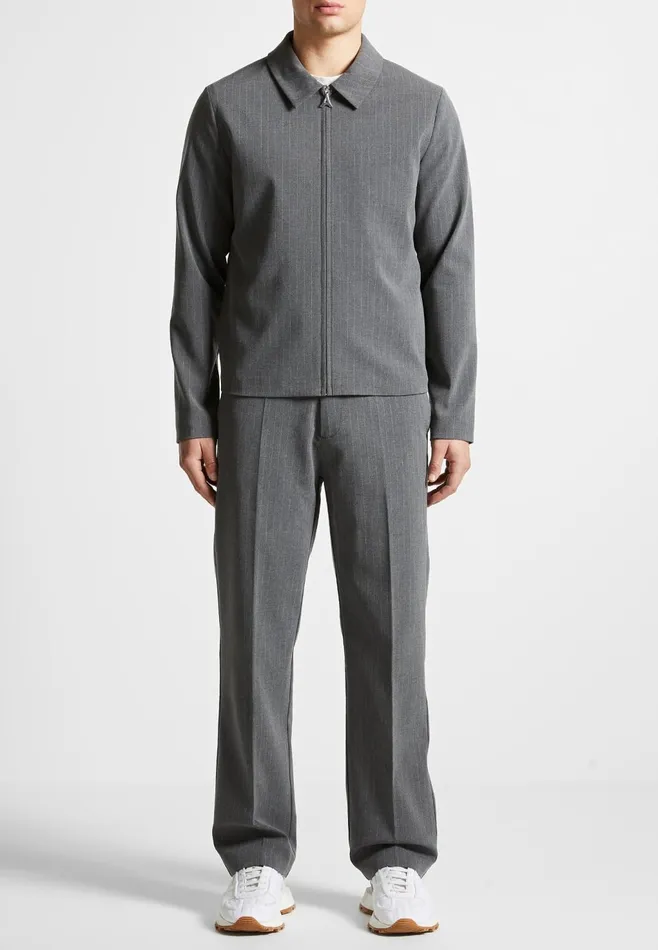 Men Manire De Voir Pinstripe Tailored Jacket Grey
