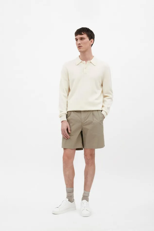 Men Marco Merino Lambswool Polo Ecru Norse Projects Knitwear
