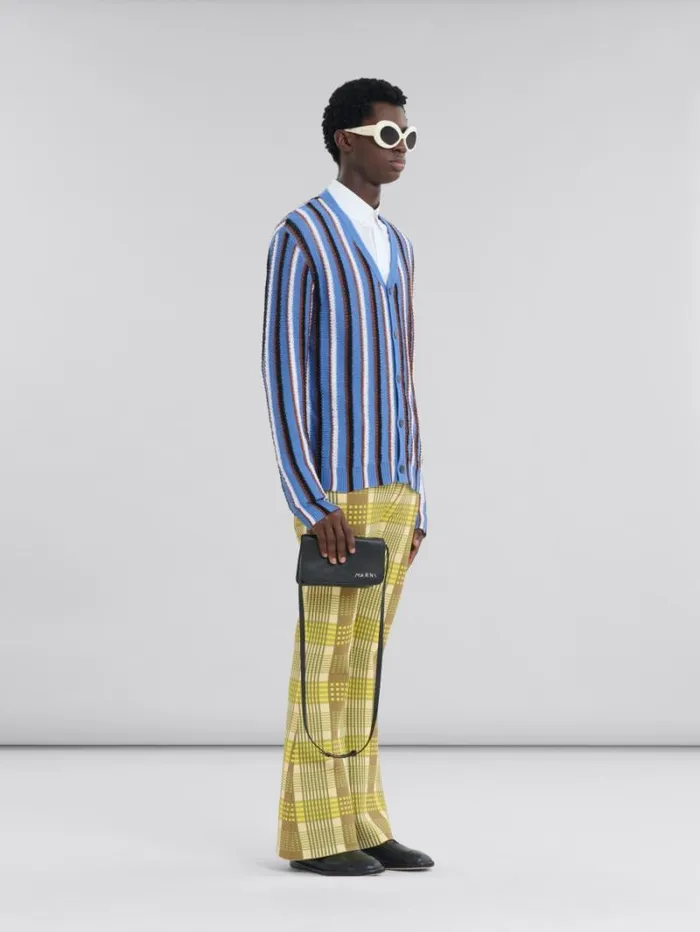 Men Marni Tops and Tshirts White Organic Poplin Shirt With Cropped Hem