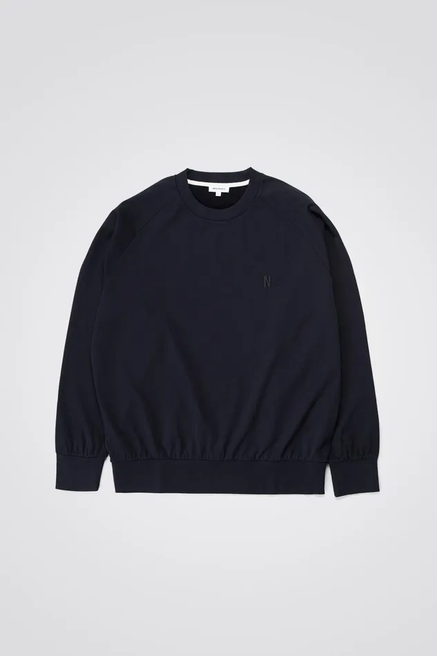 Men Marten Relaxed Light Sweatshirt Dark Navy Norse Projects Sweatshirts