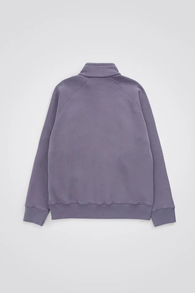 Men Marten Relaxed Organic Raglan Half Zip Dusk Purple Norse Projects Sweatshirts