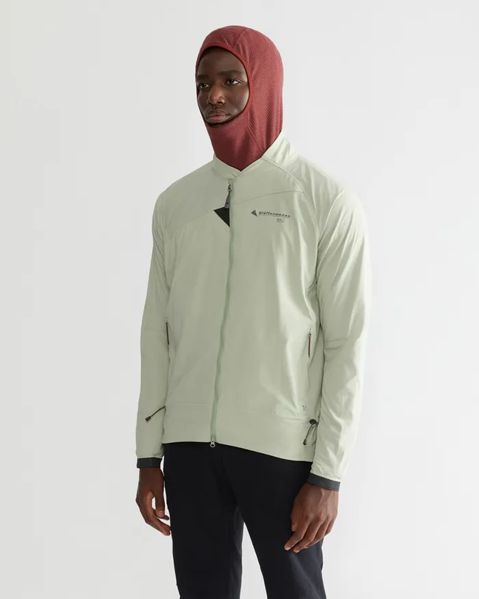 Men Nal Windbreaker Jacket Swamp Green Klttermusen Wind Resistant Jackets