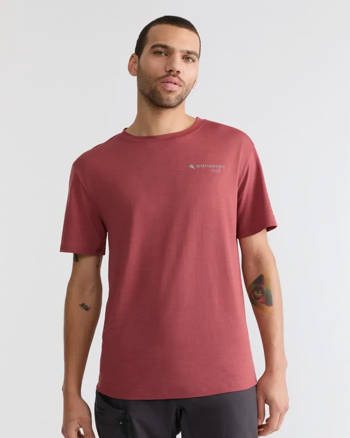 Men Narfi Short Sleeve Tee Barn Red Klttermusen TShirts