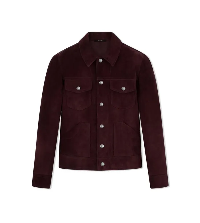 Men Outerwear Tom Ford Buttery Suede Western Blouson