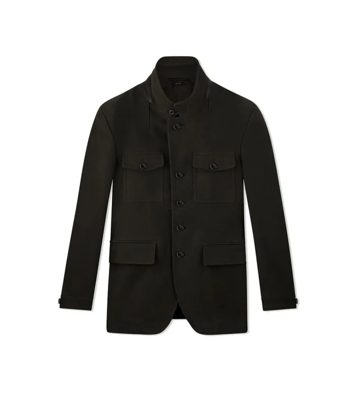Men Outerwear Tom Ford Moleskin Military Jacket Cypress