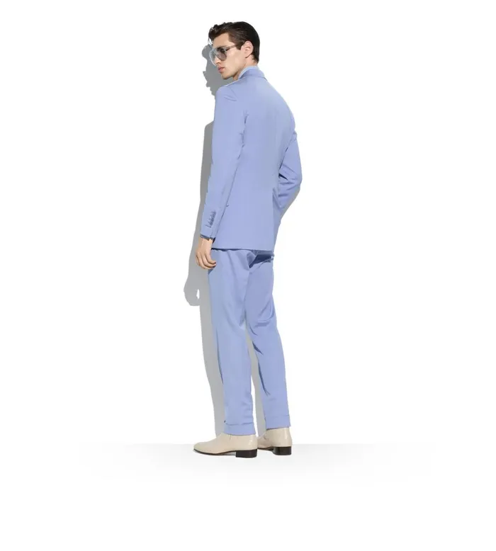 Men Outerwear Tom Ford Silk Habotai Raglan Bomber Light Blue Men Outerwear Tom Ford Silk Habotai Raglan Bomber Light Blue