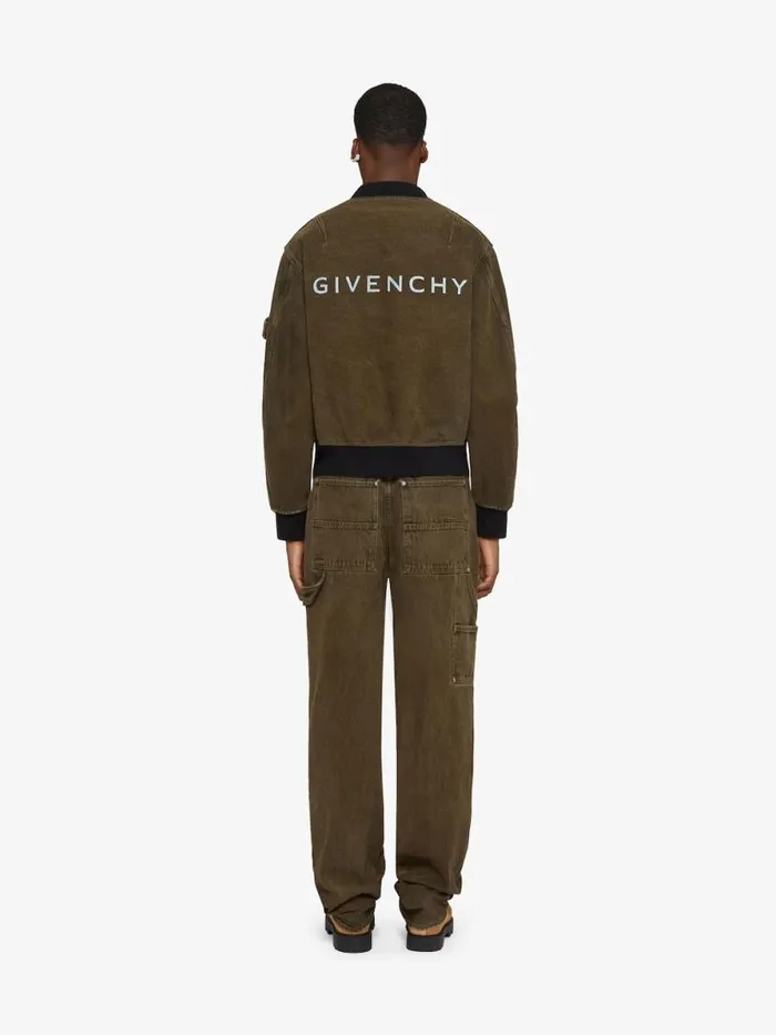 Men Pants and Shorts Givenchy Carpenter Pants In Denim Blackkhaki