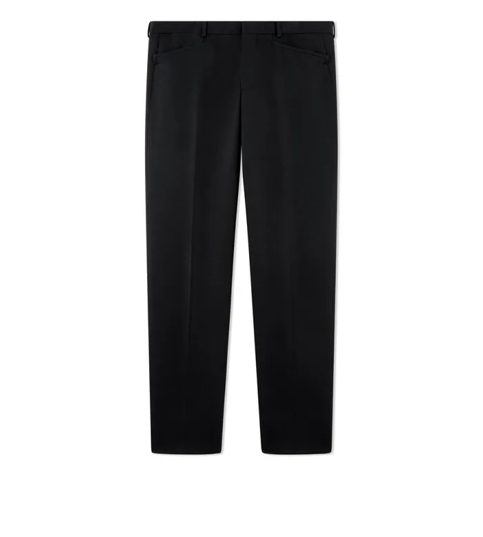 Men Pants and Shorts Tom Ford Whipcord Atticus Trouser Black