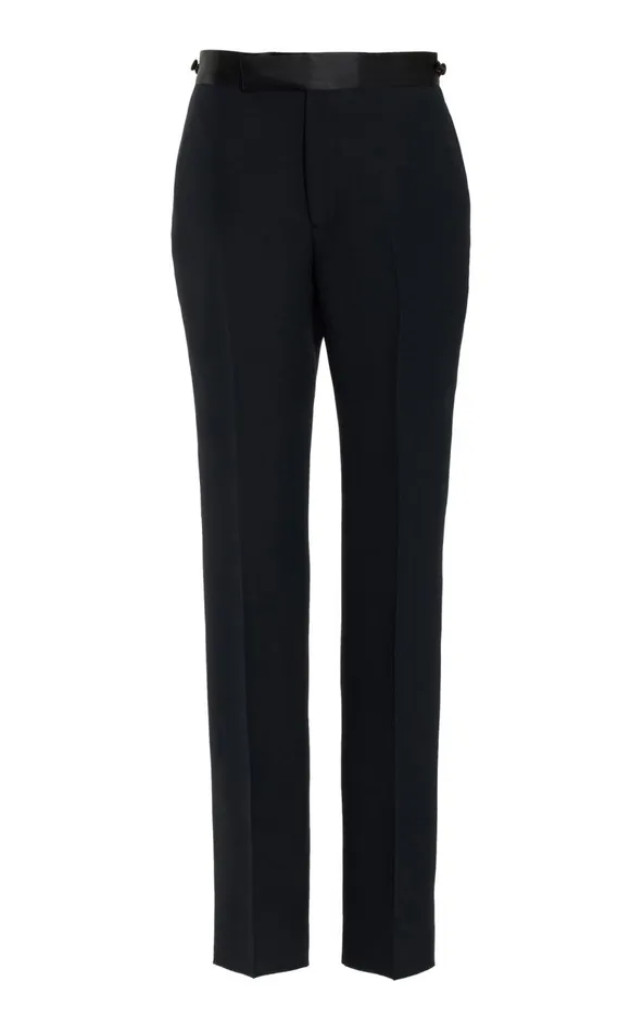 Men Pants Gabriela Hearst Simons Pant In Black Wool Silk Cady