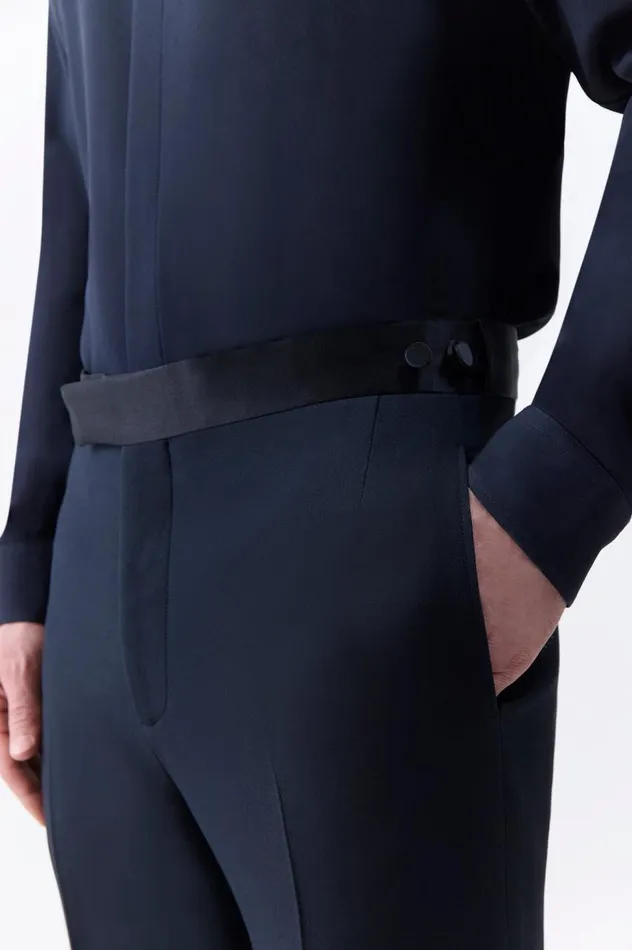 Men Pants Gabriela Hearst Simons Pant In Black Wool Silk Cady