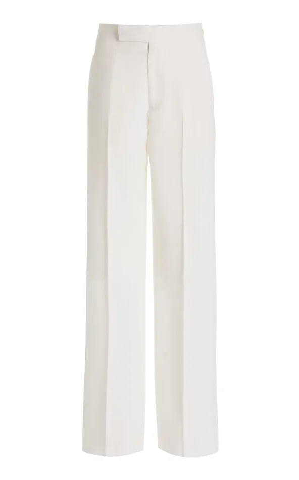 Men Pants Gabriela Hearst Vista Pant In Ivory Virgin Wool Twill