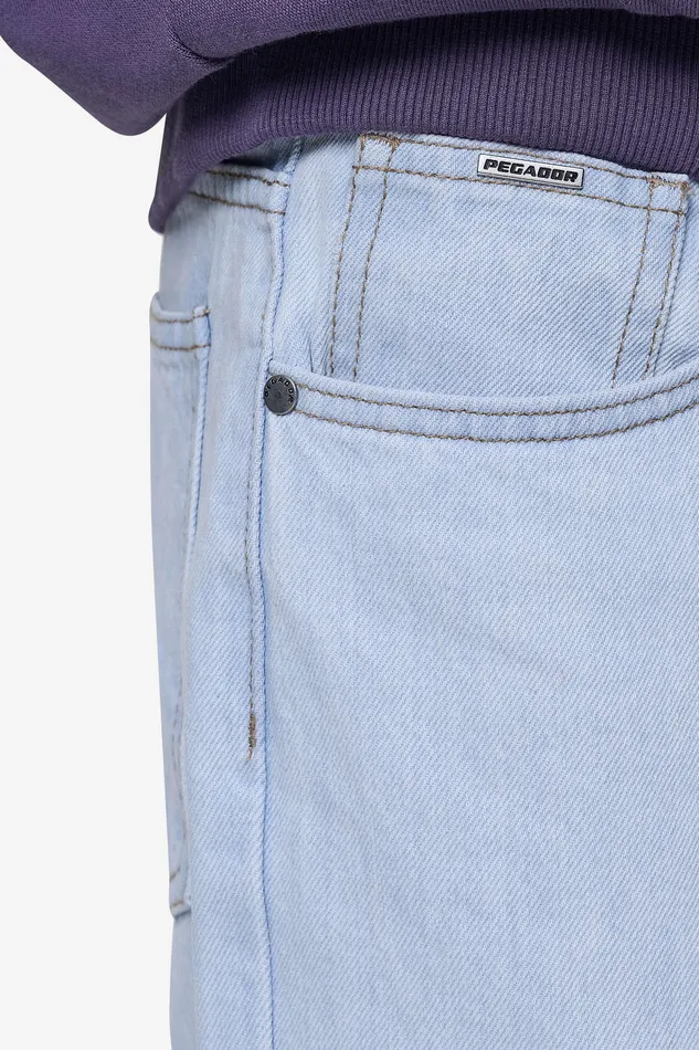 Men Pegador Basic Bottoms Baures Straight Jeans Washed Cold Blue Men Pegador Basic Bottoms Baures Straight Jeans Washed Cold Blue