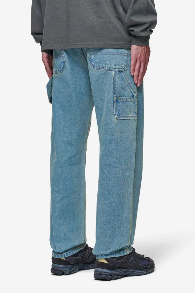Men Pegador Basic Bottoms Daule Baggy Workwear Jeans Washed Vintage Blue Men Pegador Basic Bottoms Daule Baggy Workwear Jeans Washed Vintage Blue