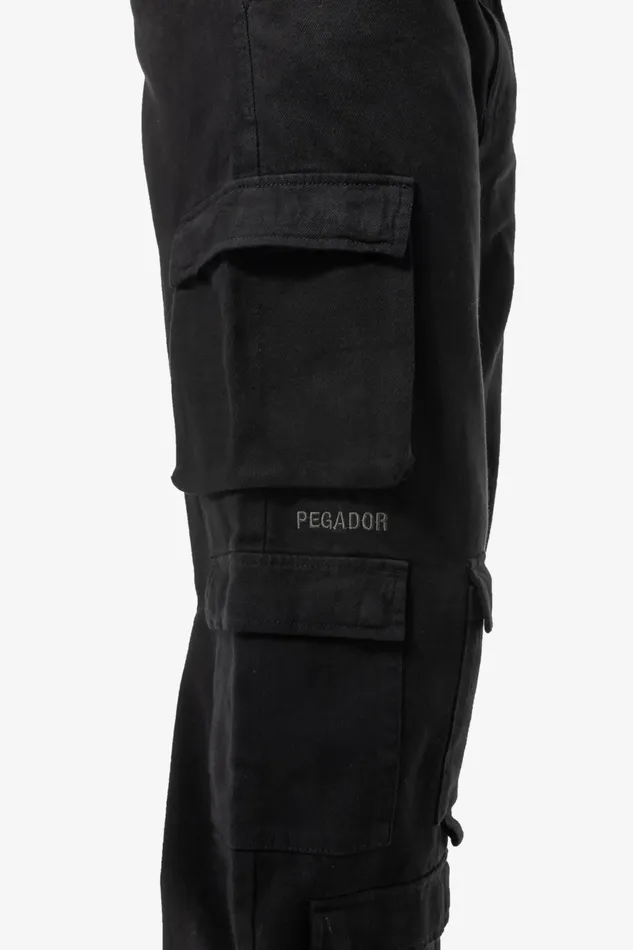 Men Pegador Cargos Garnet Wide Cargo Pants Black Men Pegador Cargos Garnet Wide Cargo Pants Black