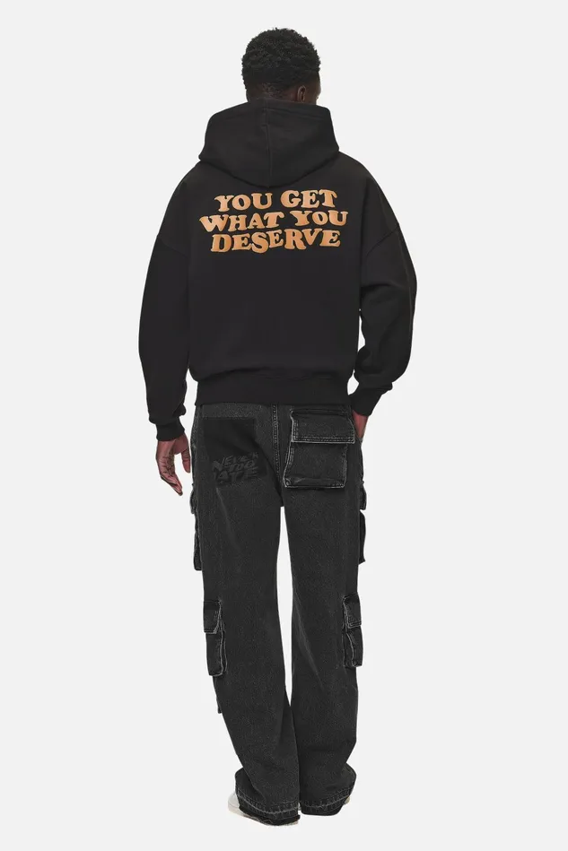 Men Pegador Hoodies Astor Boxy Sweat Jacket Washed Black Men Pegador Hoodies Astor Boxy Sweat Jacket Washed Black