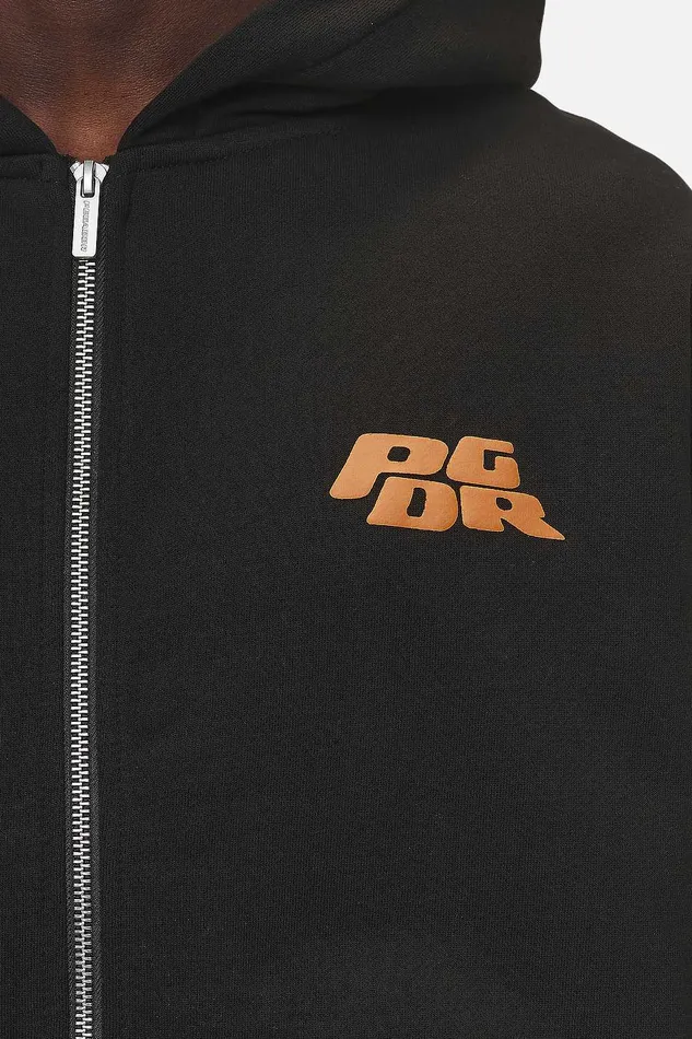 Men Pegador Hoodies Astor Boxy Sweat Jacket Washed Black Men Pegador Hoodies Astor Boxy Sweat Jacket Washed Black