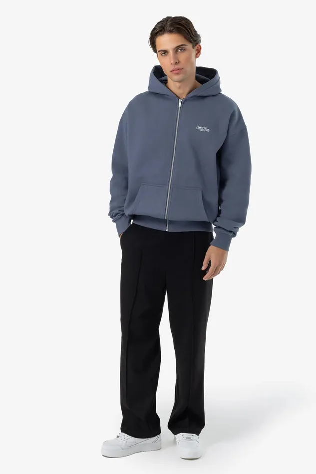 Men Pegador Hoodies Bronson Oversized Sweat Jacket Washed Shadow Blue Men Pegador Hoodies Bronson Oversized Sweat Jacket Washed Shadow Blue