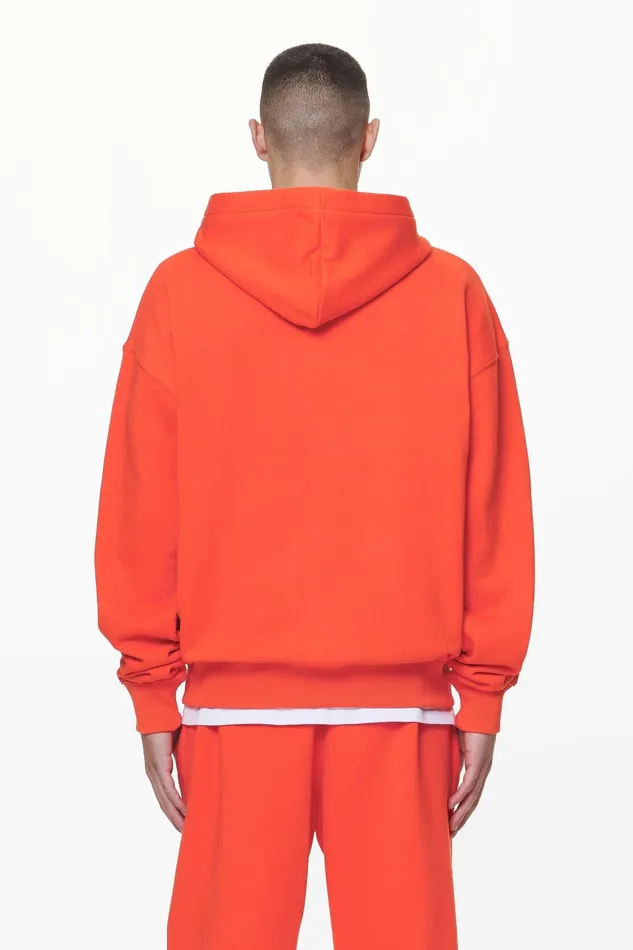 Men Pegador Hoodies Logo Oversized Sweat Jacket Washed Signal Red Gum