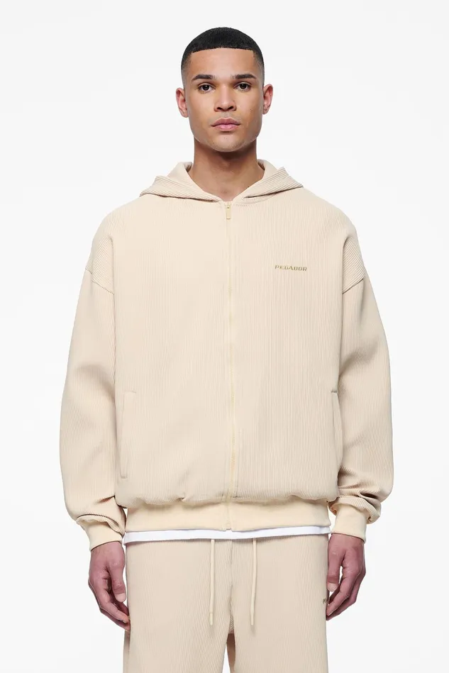 Men Pegador Hoodies Primo Plissee Jacket Unbleached