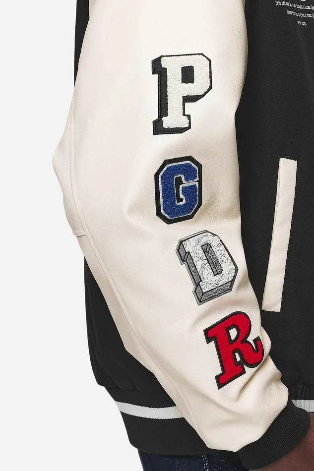 Men Pegador Jacken Oris Varsity Jacket Black Cream Men Pegador Jacken Oris Varsity Jacket Black Cream