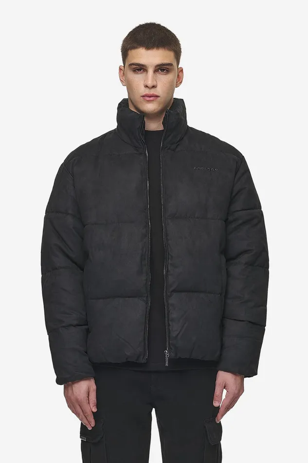 Men Pegador Jacken Sidan Velour Puffer Jacket Black