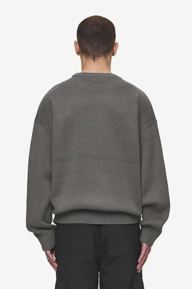 Men Pegador Knitwear Logo Oversized Knit Sweater Anthracite Men Pegador Knitwear Logo Oversized Knit Sweater Anthracite