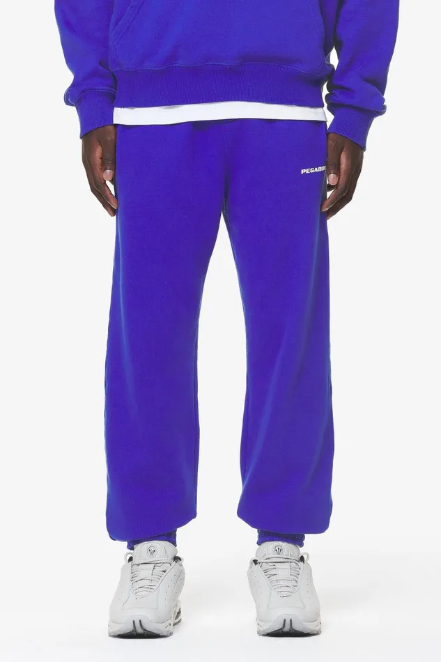 Men Pegador Pants and Joggers Logo Heavy Sweat Jogger Washed Endless Blue Gum