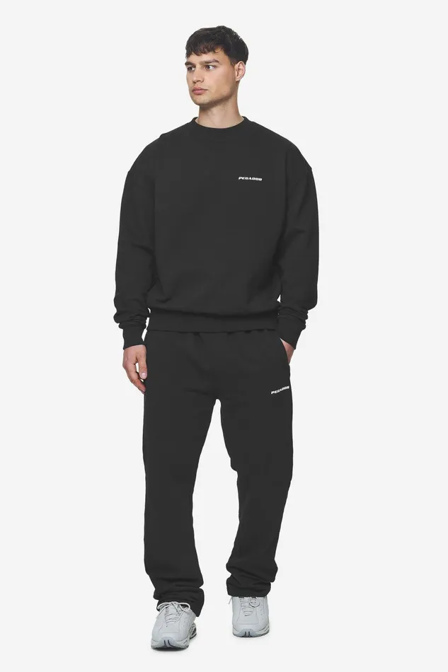 Men Pegador Sweaters Logo Oversized Sweater Washed Black White Gum Men Pegador Sweaters Logo Oversized Sweater Washed Black White Gum