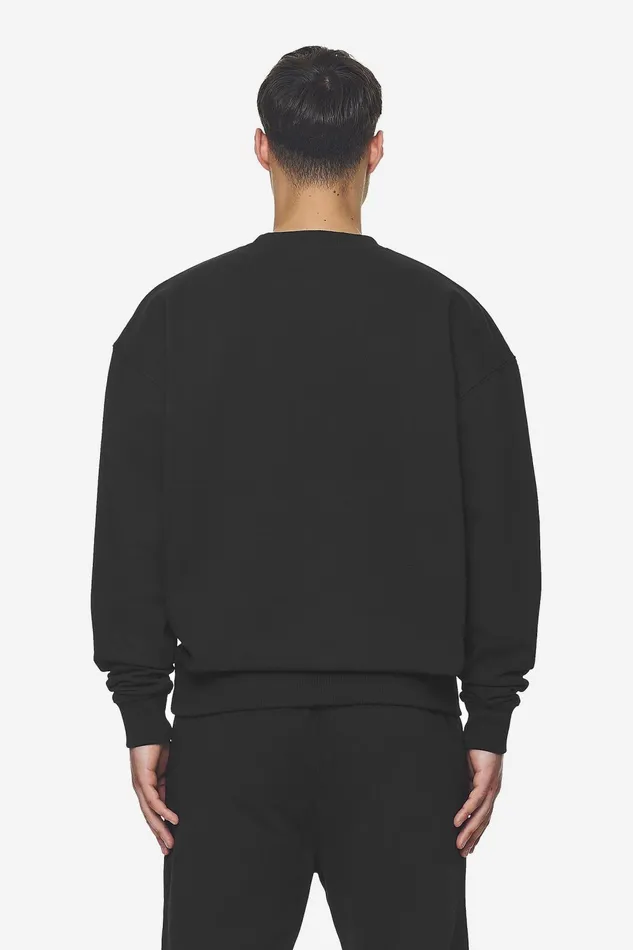 Men Pegador Sweaters Logo Oversized Sweater Washed Black White Gum Men Pegador Sweaters Logo Oversized Sweater Washed Black White Gum