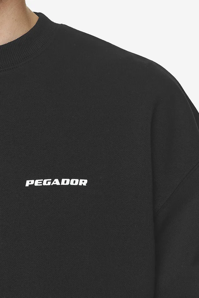 Men Pegador Sweaters Logo Oversized Sweater Washed Black White Gum Men Pegador Sweaters Logo Oversized Sweater Washed Black White Gum