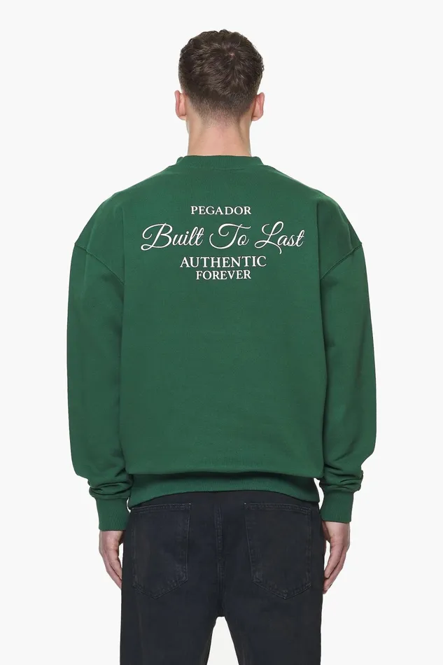 Men Pegador Sweaters Tavery Oversized Sweater Vintage Washed British Green