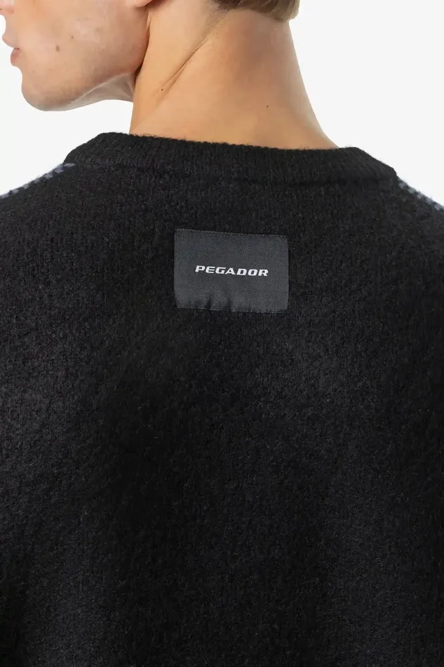 Men Pegador Sweaters Tripole Oversized Knit Sweater Black Shadow Blue Men Pegador Sweaters Tripole Oversized Knit Sweater Black Shadow Blue
