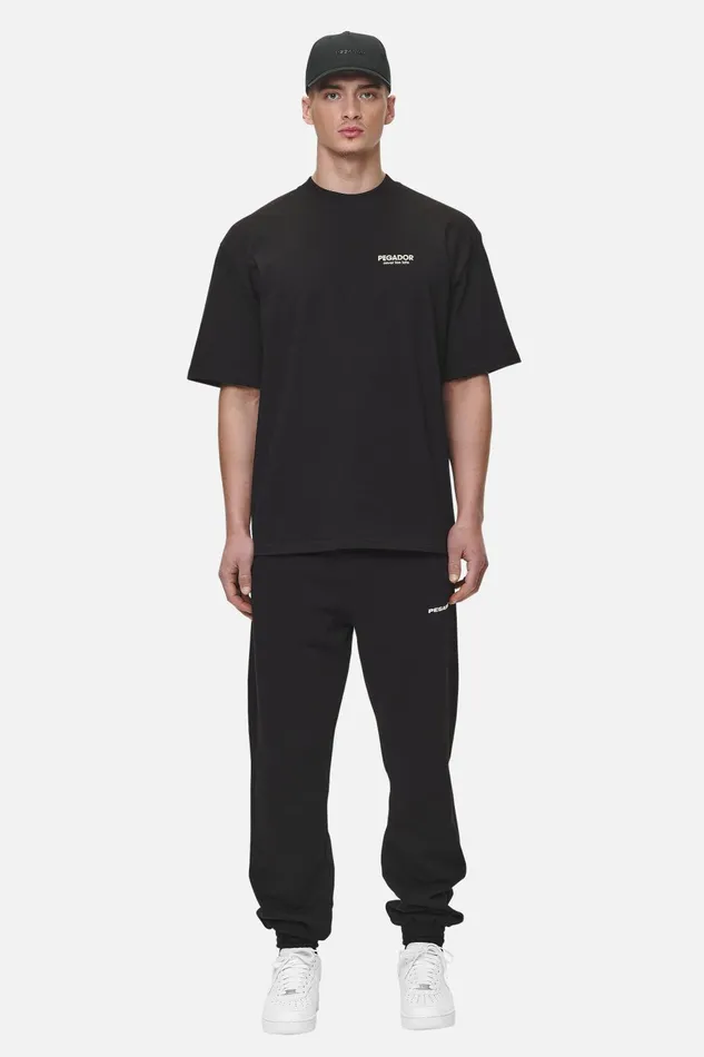 Men Pegador Tees Alchar Oversized Tee Washed Black Men Pegador Tees Alchar Oversized Tee Washed Black