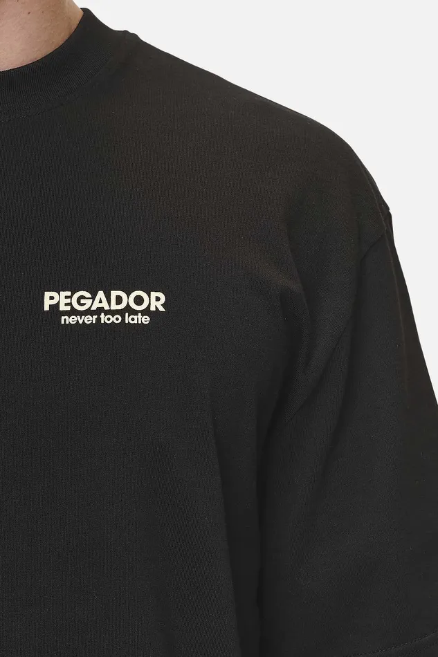 Men Pegador Tees Alchar Oversized Tee Washed Black Men Pegador Tees Alchar Oversized Tee Washed Black