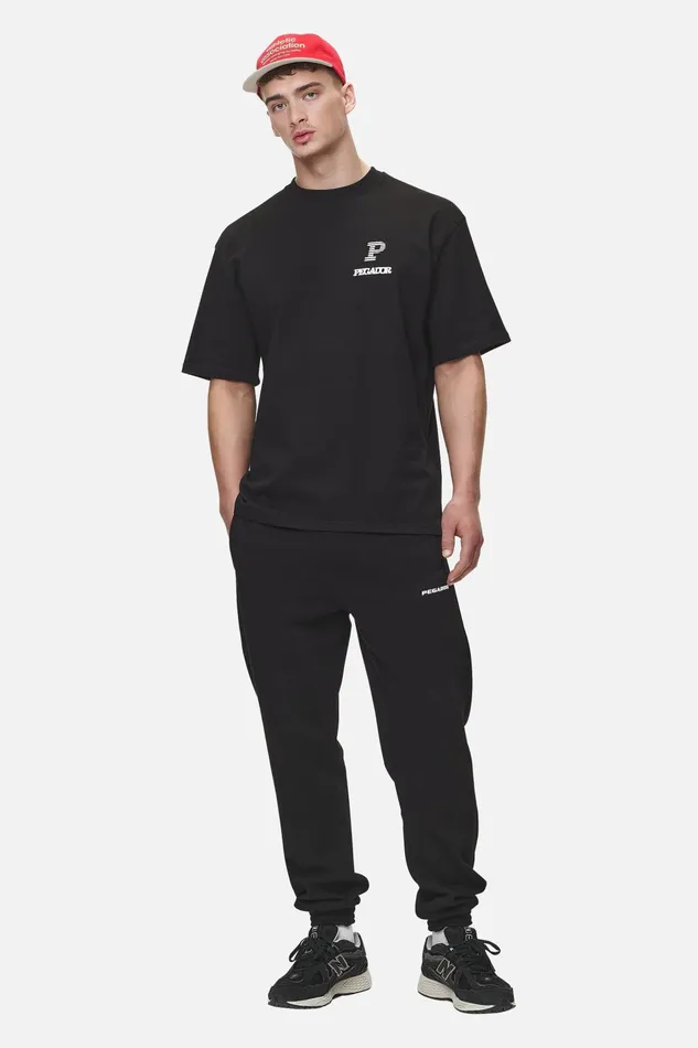 Men Pegador Tees Baldock Oversized Tee Washed Black Men Pegador Tees Baldock Oversized Tee Washed Black