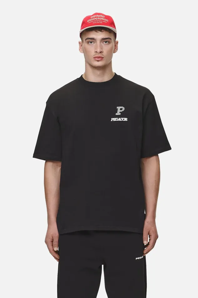 Men Pegador Tees Baldock Oversized Tee Washed Black Men Pegador Tees Baldock Oversized Tee Washed Black