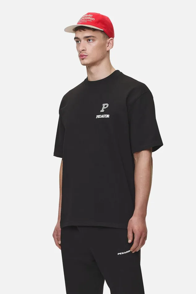 Men Pegador Tees Baldock Oversized Tee Washed Black Men Pegador Tees Baldock Oversized Tee Washed Black