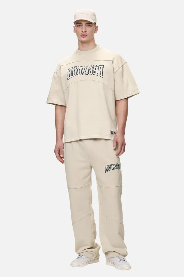 Men Pegador Tees Beech Terry Boxy Tee Washed Desert Sand Men Pegador Tees Beech Terry Boxy Tee Washed Desert Sand
