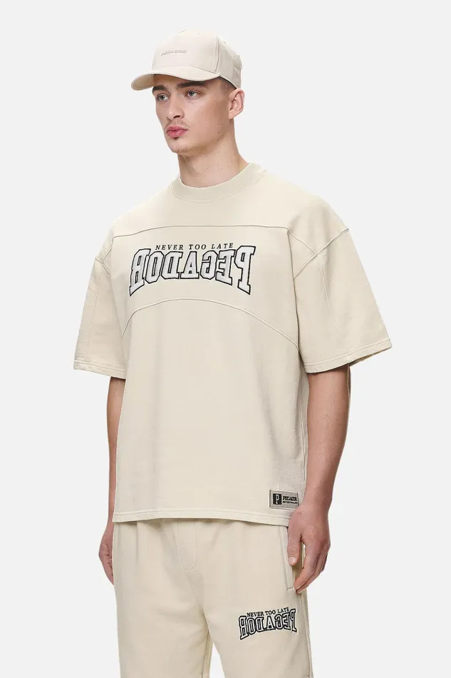 Men Pegador Tees Beech Terry Boxy Tee Washed Desert Sand Men Pegador Tees Beech Terry Boxy Tee Washed Desert Sand