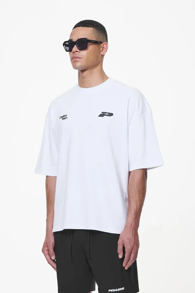 Men Pegador Tees Caesar Boxy Tee White Men Pegador Tees Caesar Boxy Tee White