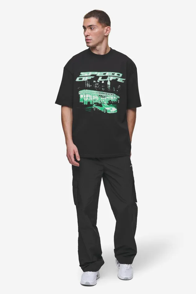 Men Pegador Tees Conner Oversized Tee Washed Black Men Pegador Tees Conner Oversized Tee Washed Black