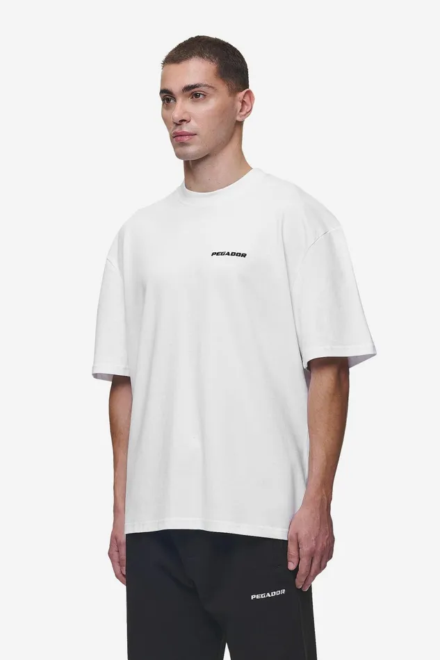 Men Pegador Tees Logo Oversized Tee White Men Pegador Tees Logo Oversized Tee White