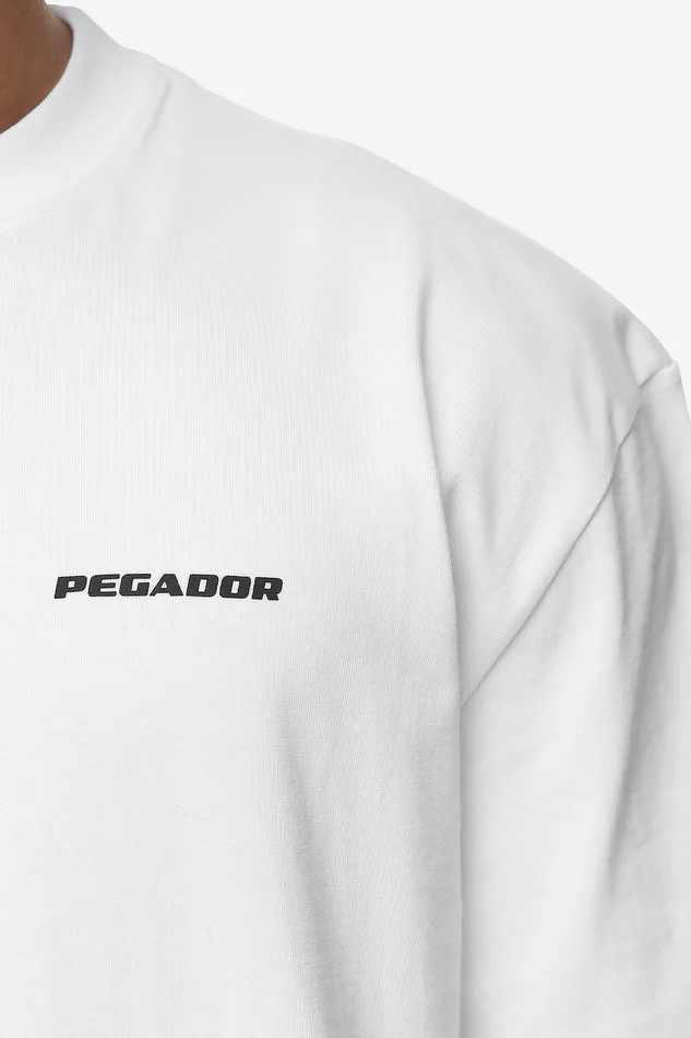 Men Pegador Tees Logo Oversized Tee White Black Gum Men Pegador Tees Logo Oversized Tee White Black Gum
